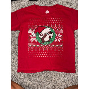 Kids Buc-ee's Christmas T-Shirt Red/Green Size YM​